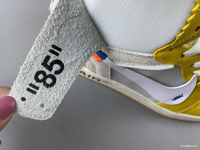 Off-White Jordan 1 Dark NRG x Yellow-Cone AQ0818-149 Air White Powder 0925
